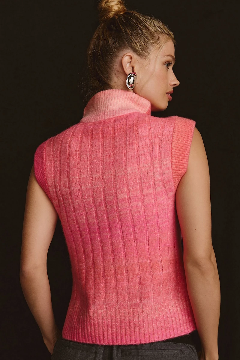 Sleeveless Half-Zip Sweater