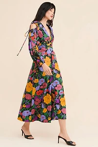 FARM Rio Bucolic Garden Sleeve Cut Out Dress