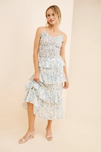 ASTR the Label Smocked Printed Cami
