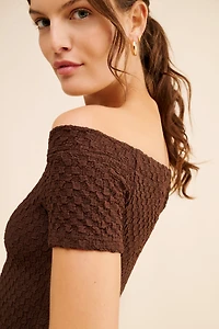 ASTR the Label Promise Textured Midi Dress