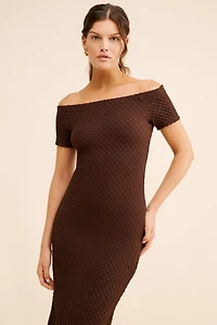 ASTR the Label Promise Textured Midi Dress