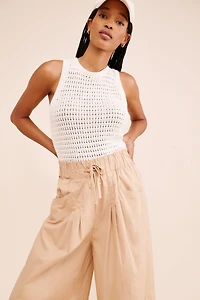 Maeve Skirty Utility Wide-Leg Pants