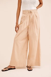 Maeve Skirty Utility Wide-Leg Pants