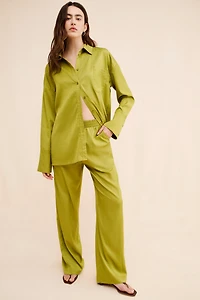 4th & Reckless Mimi Satin Buttondown Shirt