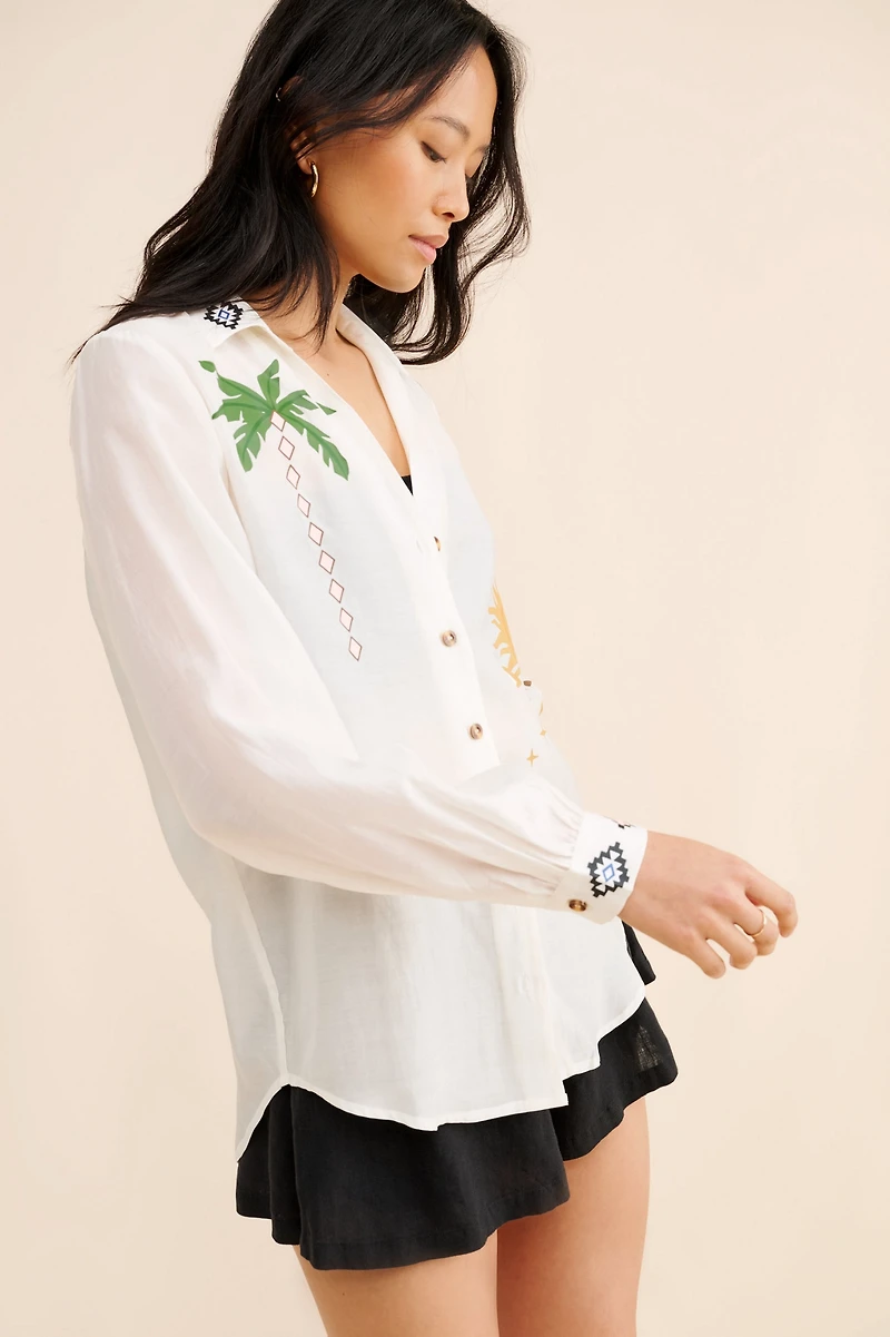 Never Fully Dressed Miley Button Down Shirt