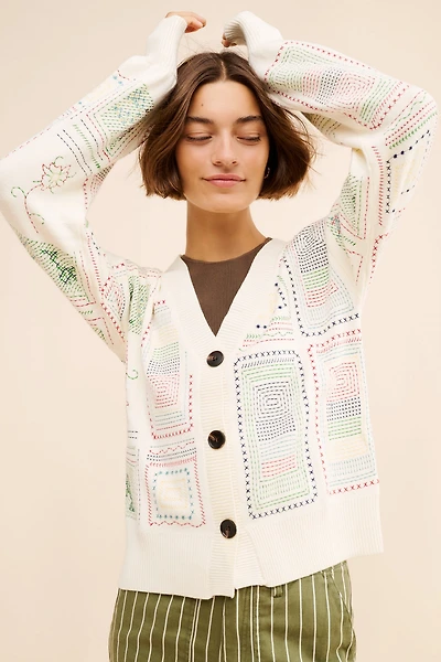Never Fully Dressed Embroidered Work Cardigan