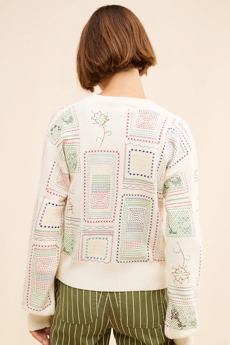 Never Fully Dressed Embroidered Work Cardigan