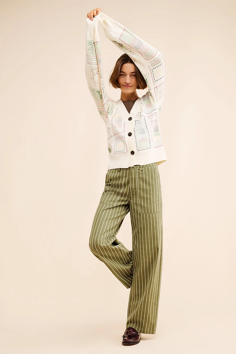 Never Fully Dressed Embroidered Work Cardigan