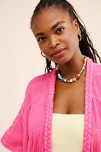 Maeve Ruched Side-Slit Duster