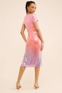 Hutch Sequin Ombre Slip Dress