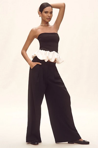 Maeve Avery Wide-Leg Trouser Pants