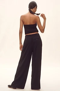 Maeve Avery Wide-Leg Trouser Pants