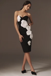 Helsi Kaia Floral Appliqué Strapless Midi Dress