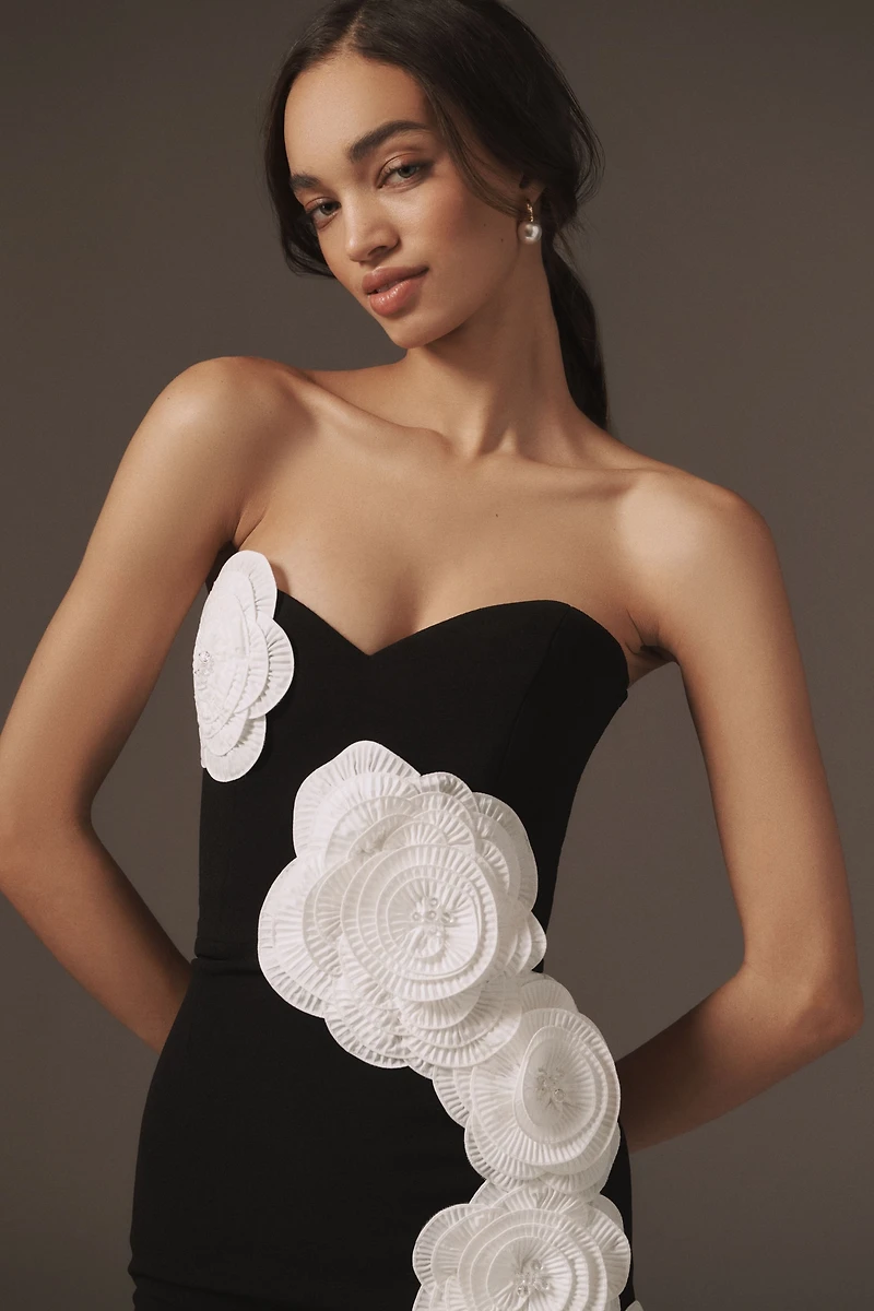 Helsi Kaia Floral Appliqué Strapless Midi Dress