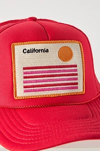 Friday Feelin Cali Stripe Trucker Hat