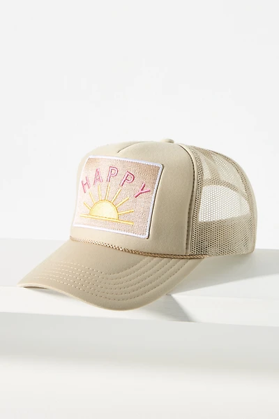 Friday Feelin Happy Sun Trucker Hat