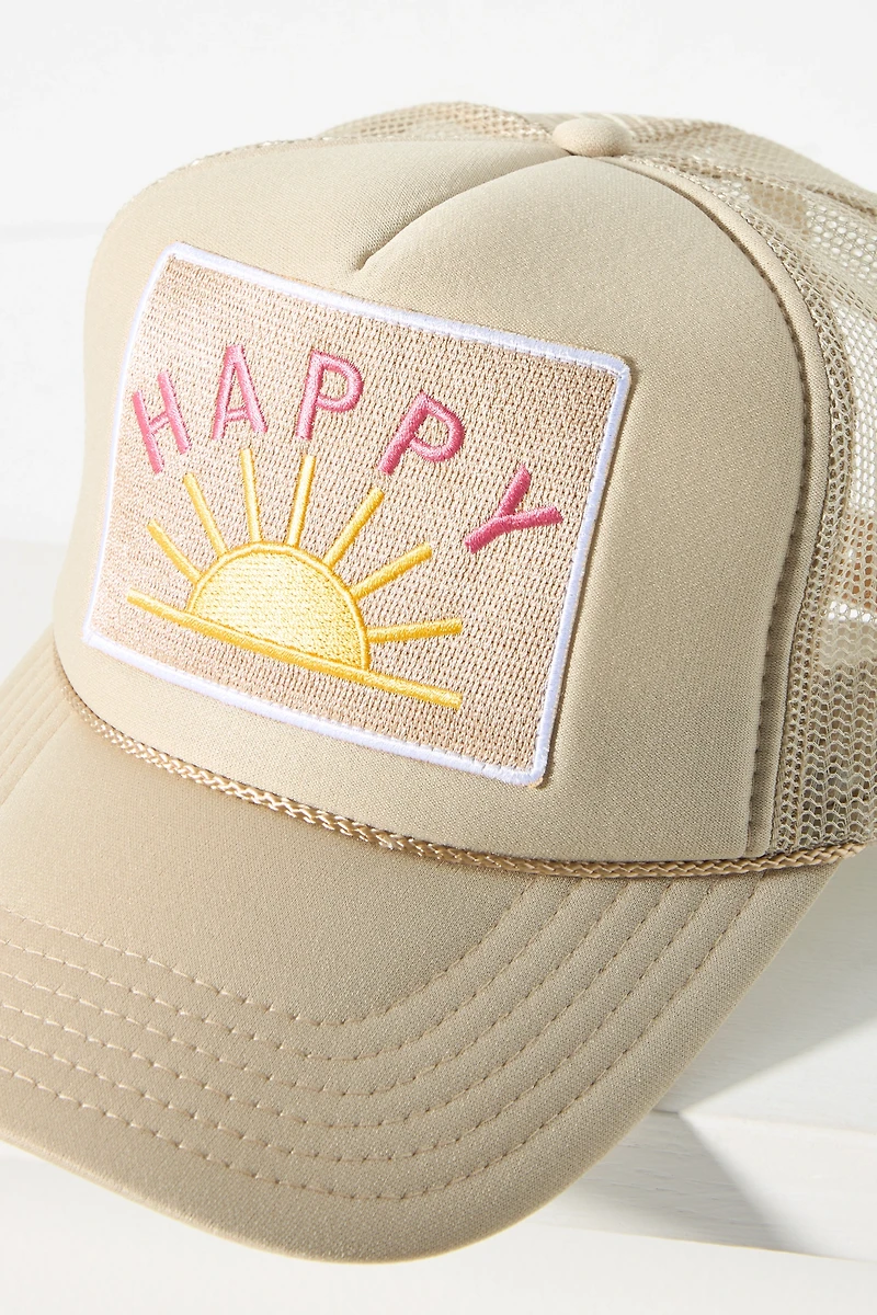 Friday Feelin Happy Sun Trucker Hat