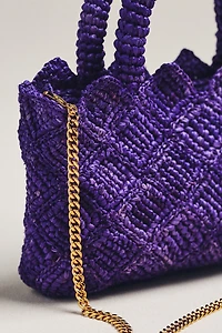 Made For a Woman Diamond Raffia XS Tote