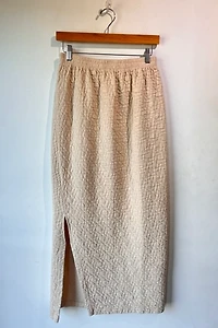 White Crane Quilted Maxi Skirt Selected by The Curatorial Dept.
