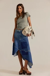 We The Free Piece Of Work Denim Midi Skirt