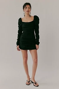 Caroline Constas Maxine Long Sleeve Puff Mini Dress