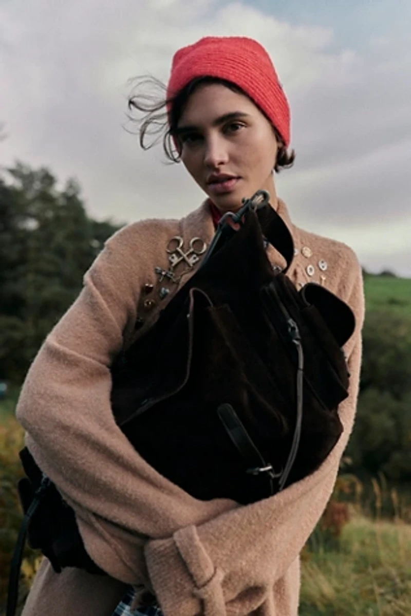 Oversized Palermo Suede Shoulder Bag