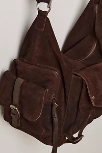 Oversized Palermo Suede Shoulder Bag