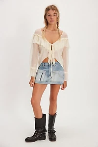 The Tales Reworked Denim Skirt