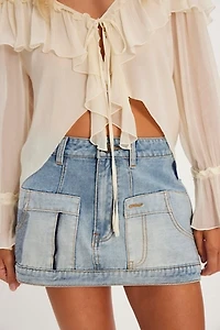 The Tales Reworked Denim Skirt