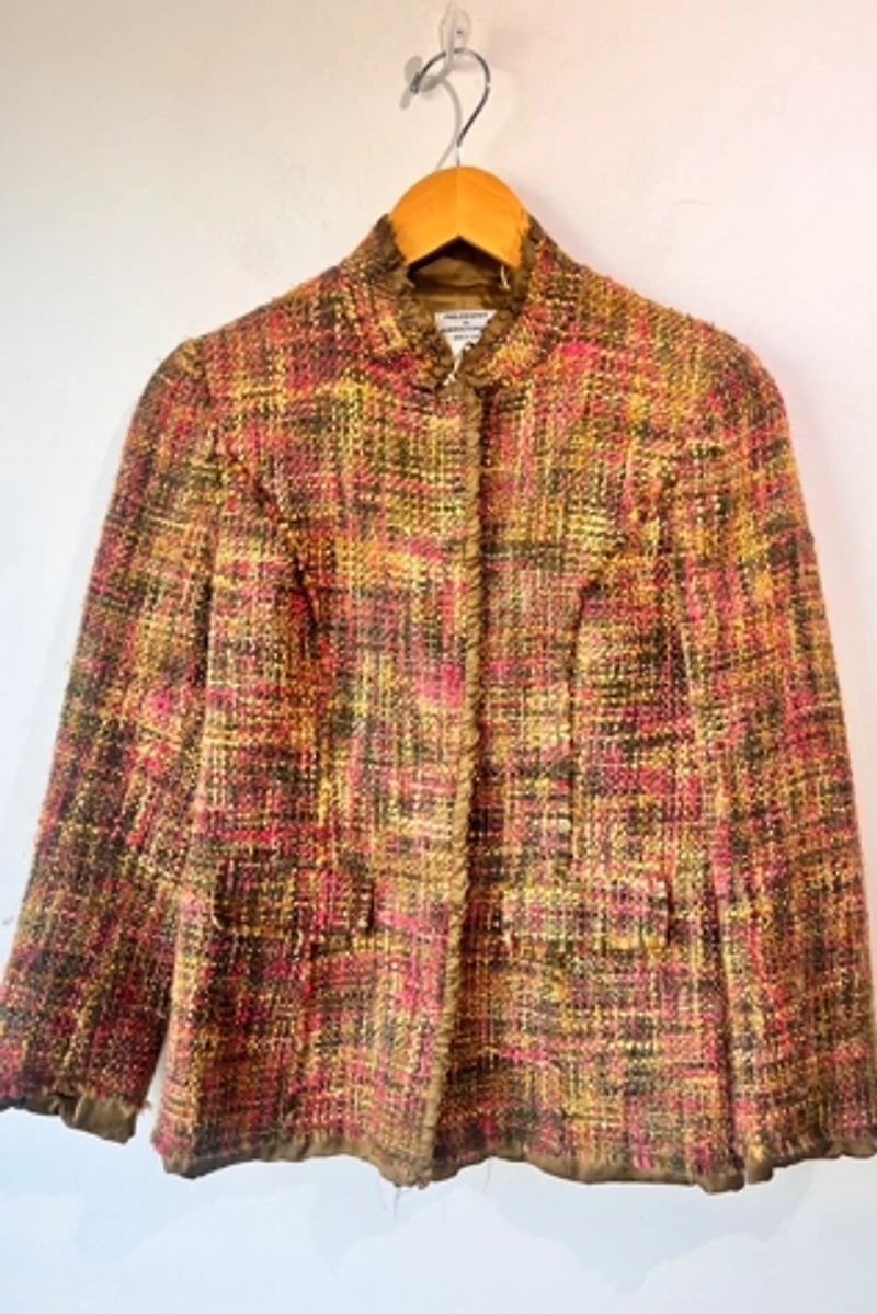 Philosophy Pink and Green Tweed Jacket Selected by The Curatorial Dept.
