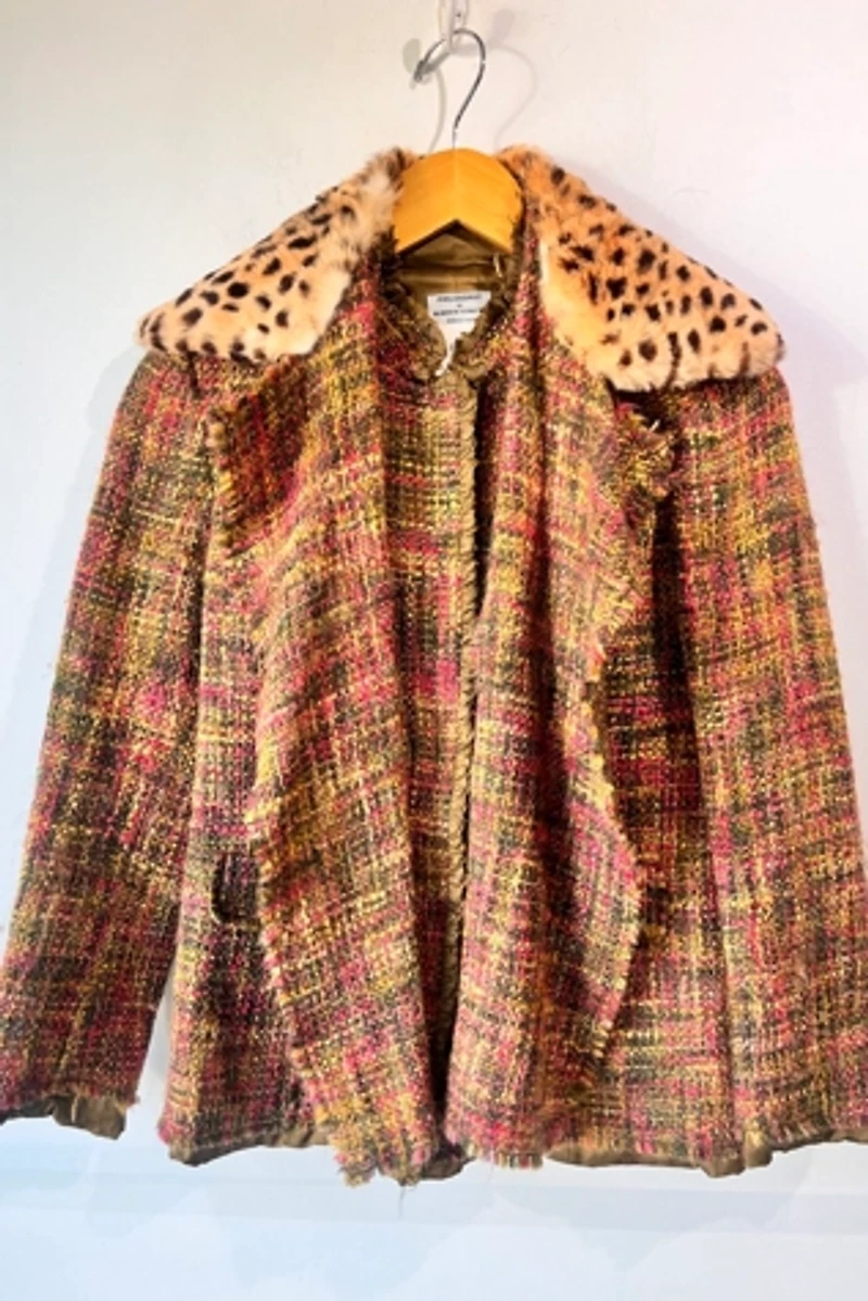 Philosophy Pink and Green Tweed Jacket Selected by The Curatorial Dept.