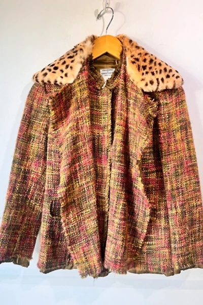 Philosophy Pink and Green Tweed Jacket Selected by The Curatorial Dept.
