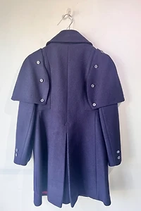 Saks Fifth Avenue Navy Wool Great Coat Selected by The Curatorial Dept.