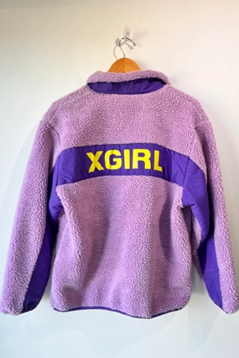 X Girl Lavender Fuzzy Sherpa Pullover Selected by The Curatorial Dept.