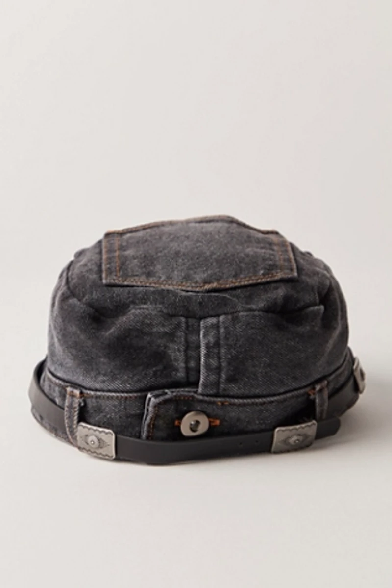 Washed Denim Cadet Hat
