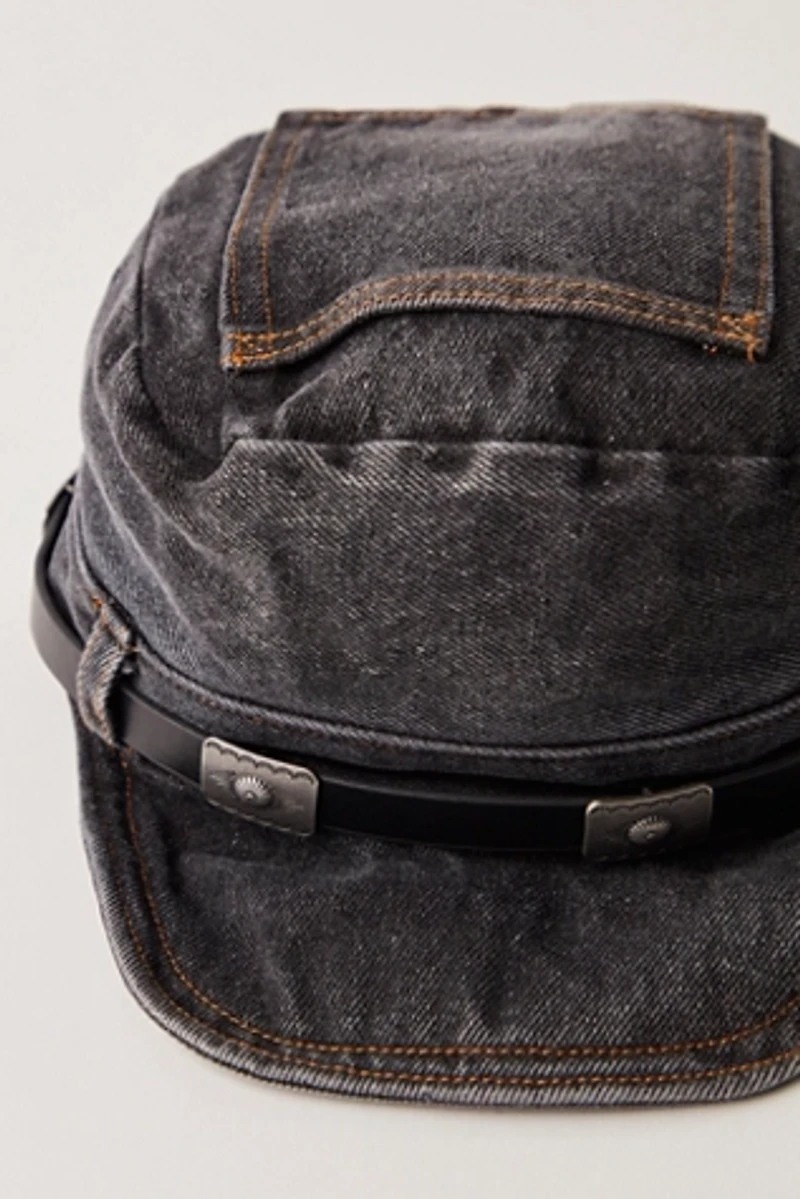 Washed Denim Cadet Hat