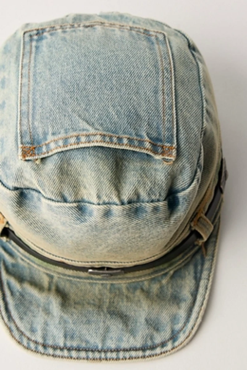 Washed Denim Cadet Hat