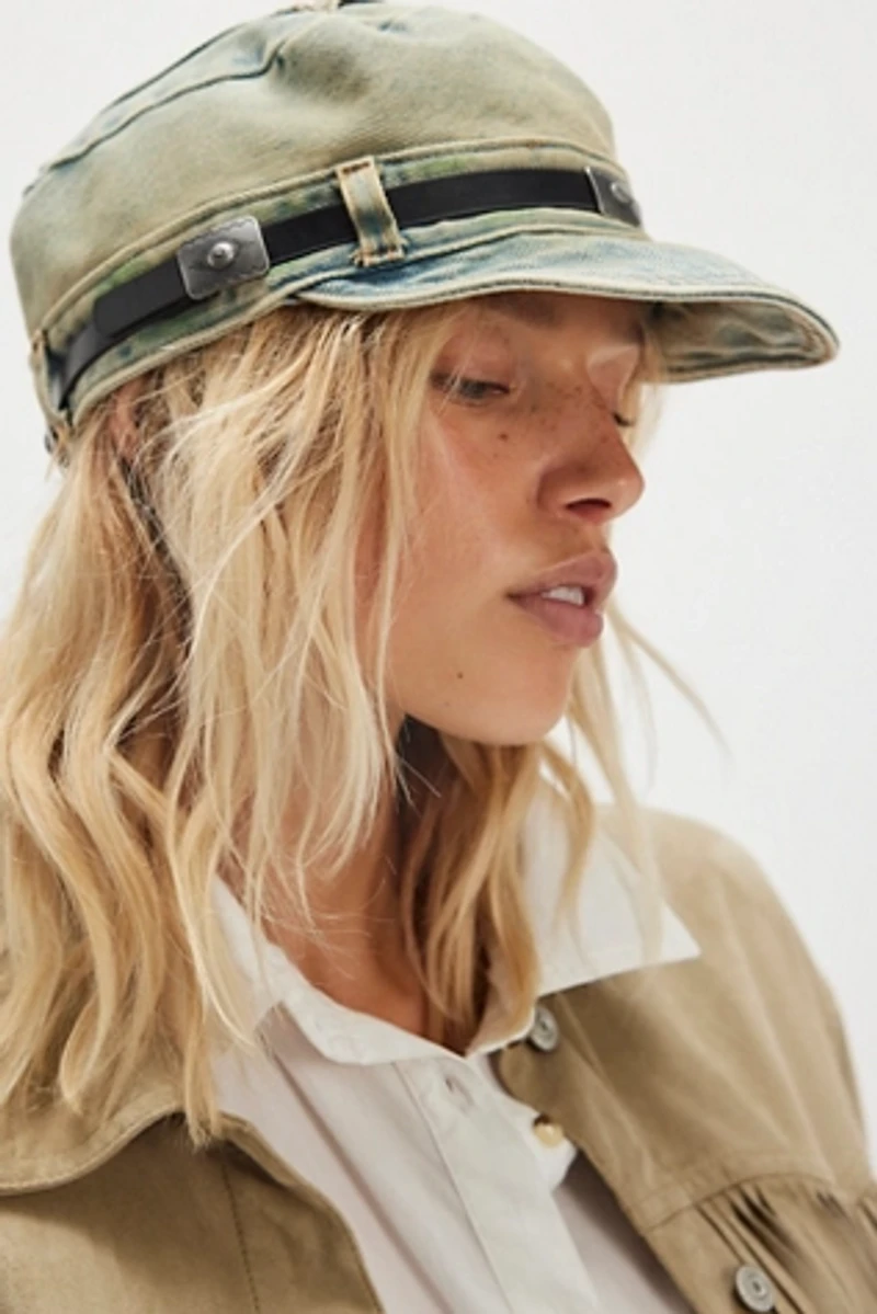 Washed Denim Cadet Hat