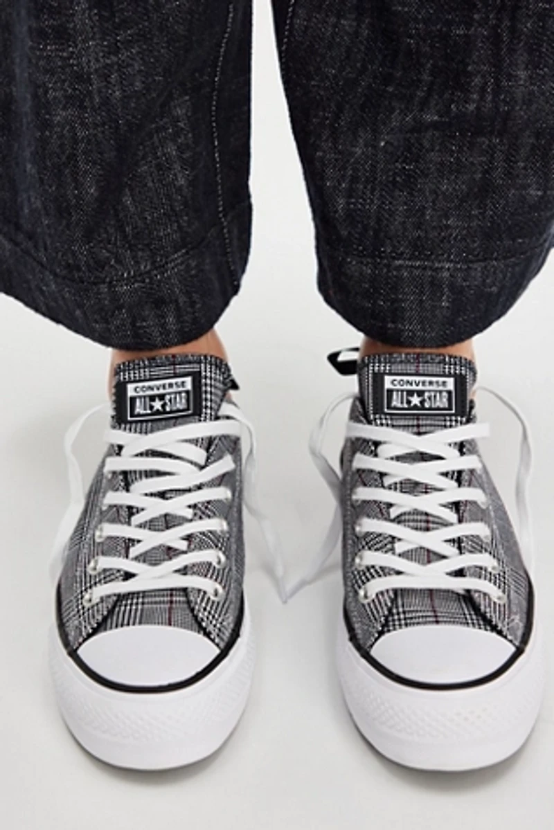 Chuck Taylor All Star Lift Low-Top Plaid Sneakers