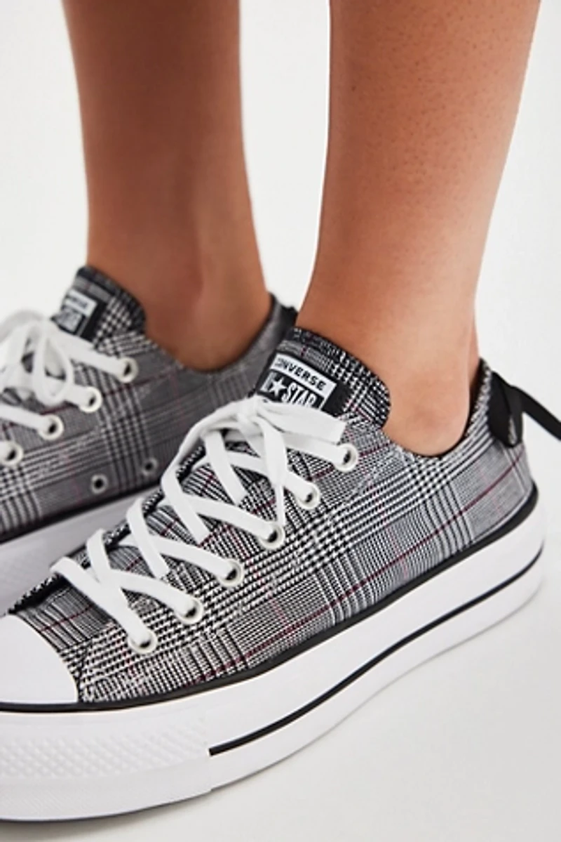 Chuck Taylor All Star Lift Low-Top Plaid Sneakers