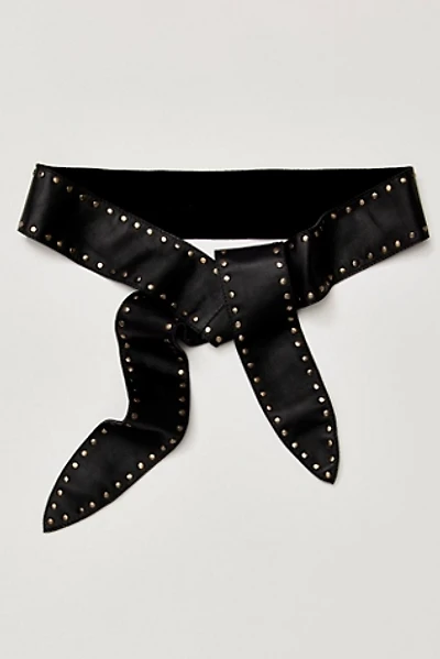 Studded Leather Obi Belt