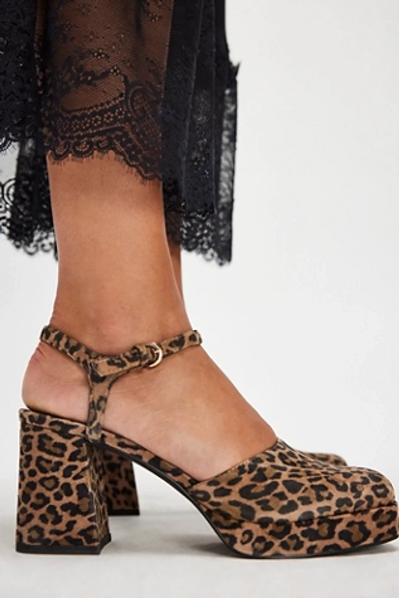 Eddi Leopard Platform Mary Janes