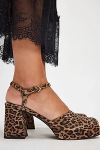 Eddi Leopard Platform Mary Janes