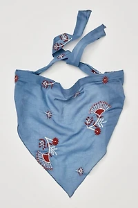 Georgia Embroidered Hair Scarf