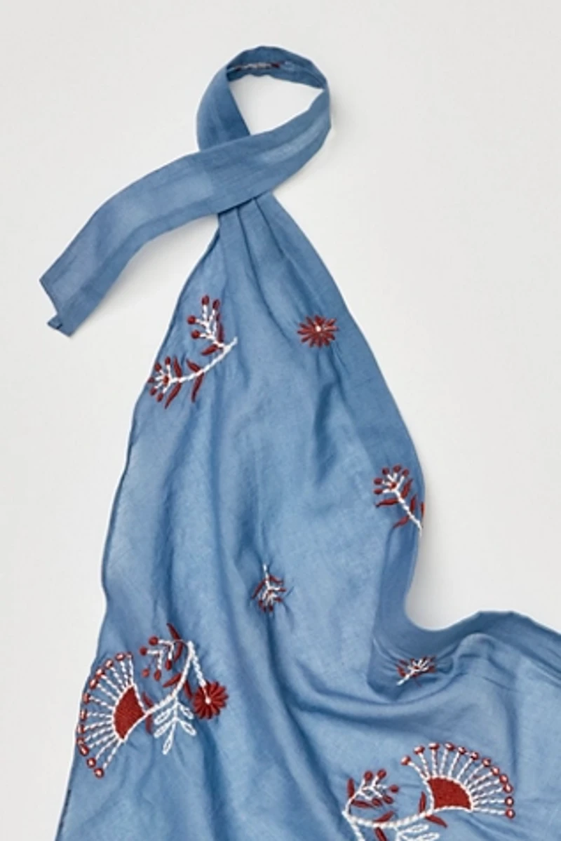 Georgia Embroidered Hair Scarf