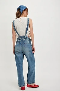We The Free Sweet Pea Embroidered Overalls