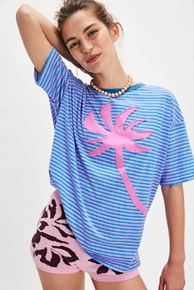 Striped Palm Applique Tee