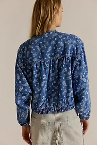 We The Free Layla Printed Denim Jacket