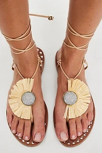 Sunrays Raffia Wrap Sandals