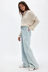 OneTeaspoon Jackson Wide-Leg Jacquard Jeans